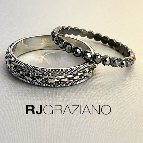 R.J. Graziano Set of 2 Bangle Bracelets - Picture 1 of 3